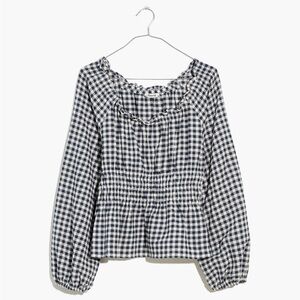 Madewell Textured Sofia Gingham Top